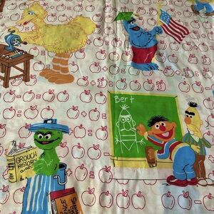 Vintage Sesame Street flat twin bedsheet